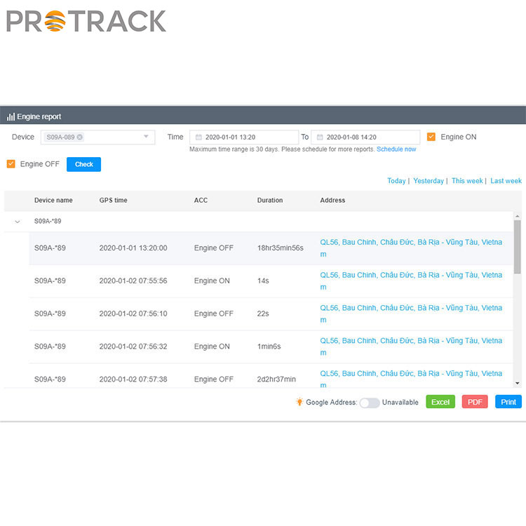 Software de rastreamento GPS baseado na nuvem